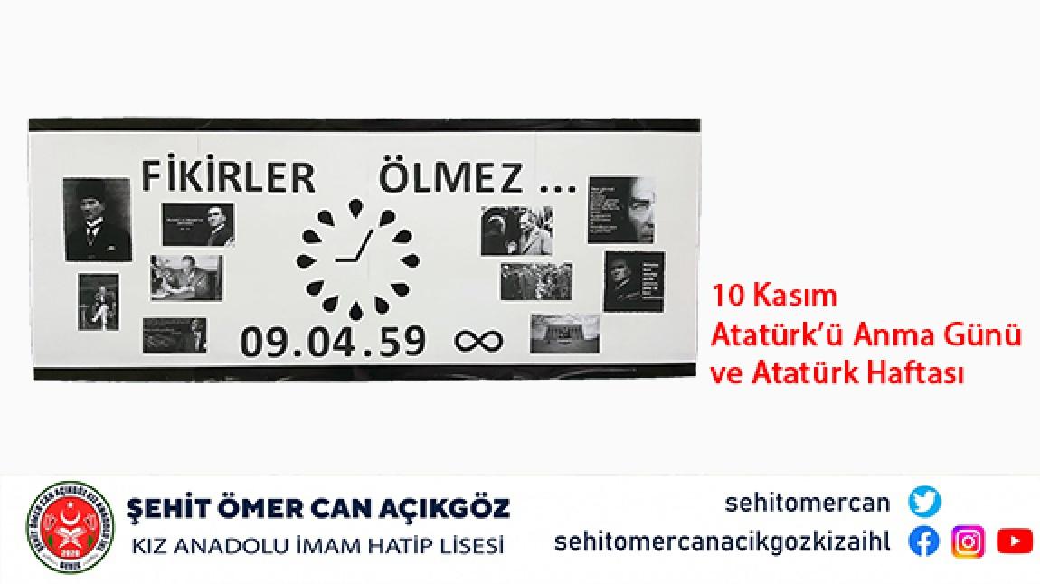 10 Kasım Atatürk'ü Anma Töreni Düzenlendi.